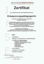 Entspannungspädagogin - Zertifikat